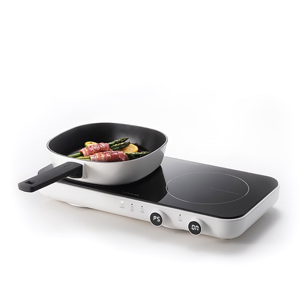 Bếp Điện Từ Đôi Locknlock Square Double Induction, 220240V, 50/60Hz, 1500W+1300W Màu Trắng - EJI326WHT, , large image number 1